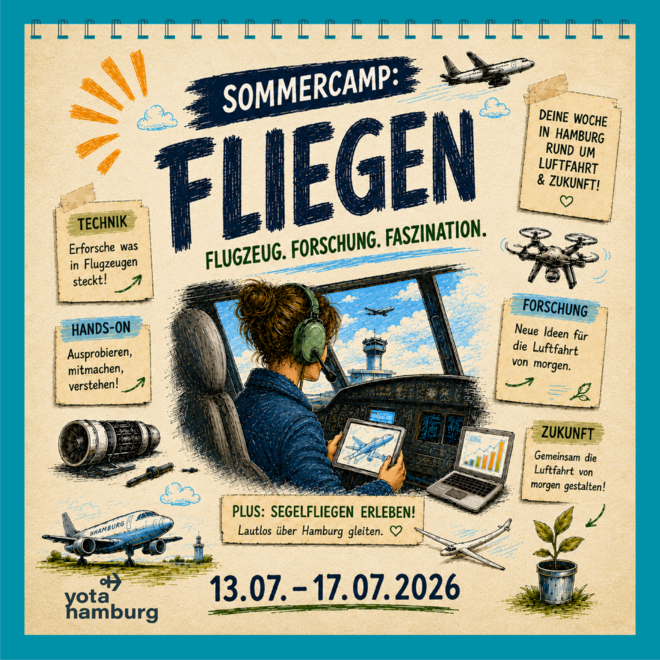 Fliegen | 13. bis 17. Juli 2026 | t&auml;glich ca. 08:00 oder 09:00 bis 16:00 oder 17:00 Uhr
